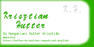 krisztian hutter business card